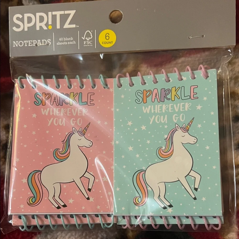 Spritz Unicorn Notepads - Pink and Turquoise